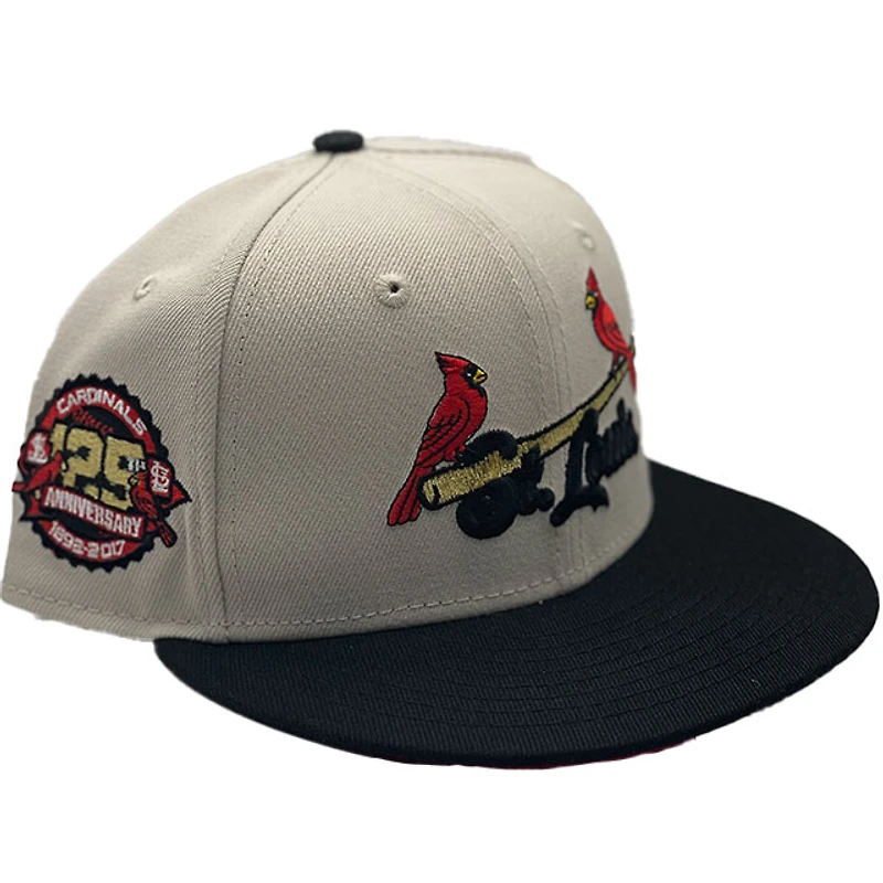 St. Louis Cardinals Cream Legends Pack 125th Anniversary Patch Red UV New Era 59FIFTY Fitted Hat