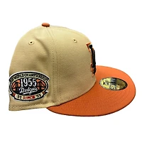 Los Angeles Dodgers Vegas Gold Two Tone 90s Movie Pack 1st World Championship Patch Grray UV New Era 59FIFTY Fitted Hat
