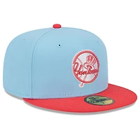 New York Yankees Blue Two Tone Color Pack Grey UV Era 59FIFTY Fitted Hat