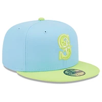 Seattle Mariners Blue Two Tone Color Pack Grey UV New Era 59FIFTY Fitted Hat