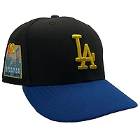 Los Angeles Dodgers Black and Blue For The Culture Pack 60 Years Dodger Stadium Patch Gray UV New Era 59Fifty Fitted Hat