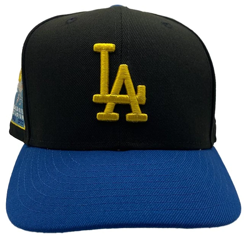 Los Angeles Dodgers Black and Blue For The Culture Pack 60 Years Dodger Stadium Patch Gray UV New Era 59Fifty Fitted Hat