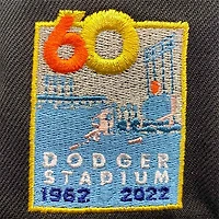 Los Angeles Dodgers Black and Blue For The Culture Pack 60 Years Dodger Stadium Patch Gray UV New Era 59Fifty Fitted Hat