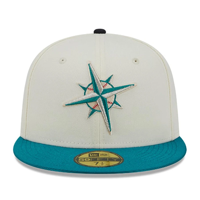 Seattle Mariners Chrome Team Shimmer Gray UV 59FIFTY Fitted Hat