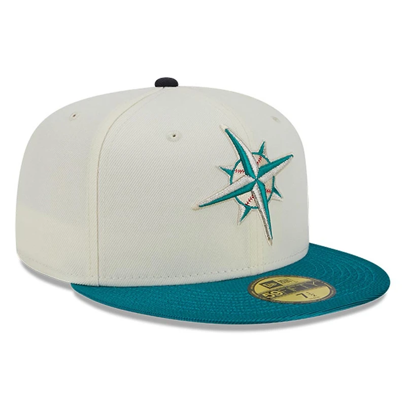 Seattle Mariners Chrome Team Shimmer Gray UV 59FIFTY Fitted Hat