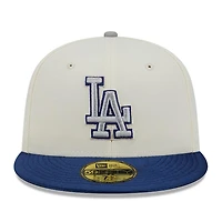 Los Angeles Dodgers Chrome Team Shimmer Gray UV 59FIFTY Fitted Hat