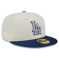 Los Angeles Dodgers Chrome Team Shimmer Gray UV 59FIFTY Fitted Hat