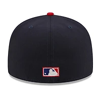 California Angels Navy Two Tone Retro Script Green UV 59FIFTY Fitted Hat