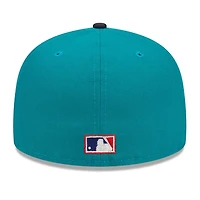 Seattle Mariners Teal Two Tone Retro Script Green UV 59FIFTY Fitted Hat
