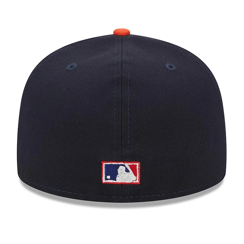 Houston Astros Navy Two Tone Retro Script Green UV 59FIFTY Fitted Hat