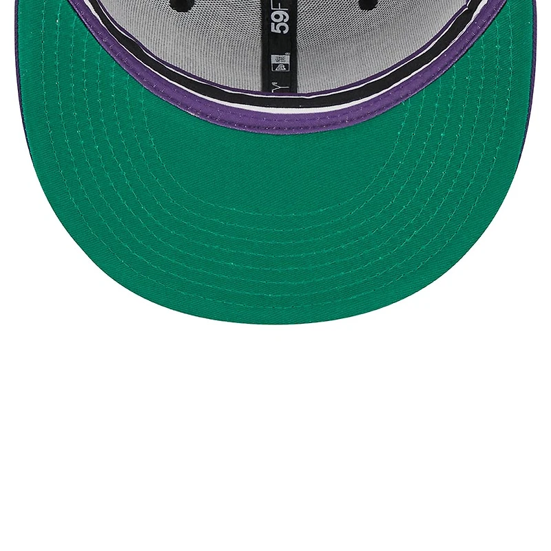 Tampa Bay Devil Rays Black Two Tone Retro Script Green UV 59FIFTY Fitted Hat