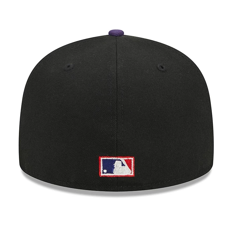 Tampa Bay Devil Rays Black Two Tone Retro Script Green UV 59FIFTY Fitted Hat