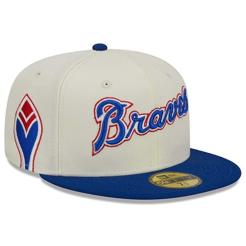 Atlanta Braves Chrome Two Tone Retro Script Green UV 59FIFTY Fitted Hat