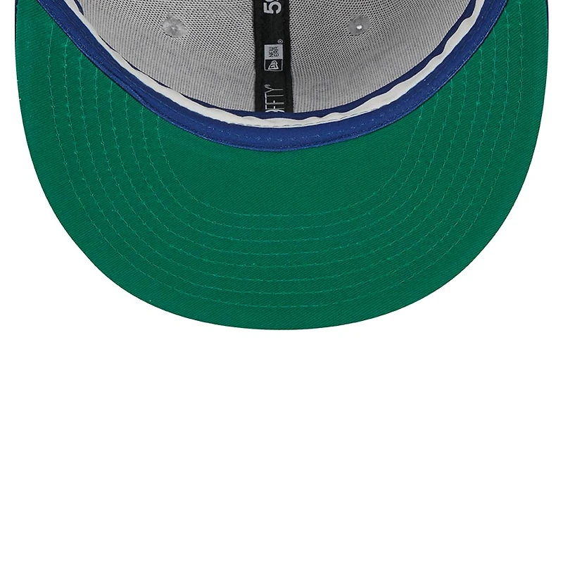 Los Angeles Dodgers Gray Two Tone Retro Script Green UV 59FIFTY Fitted Hat