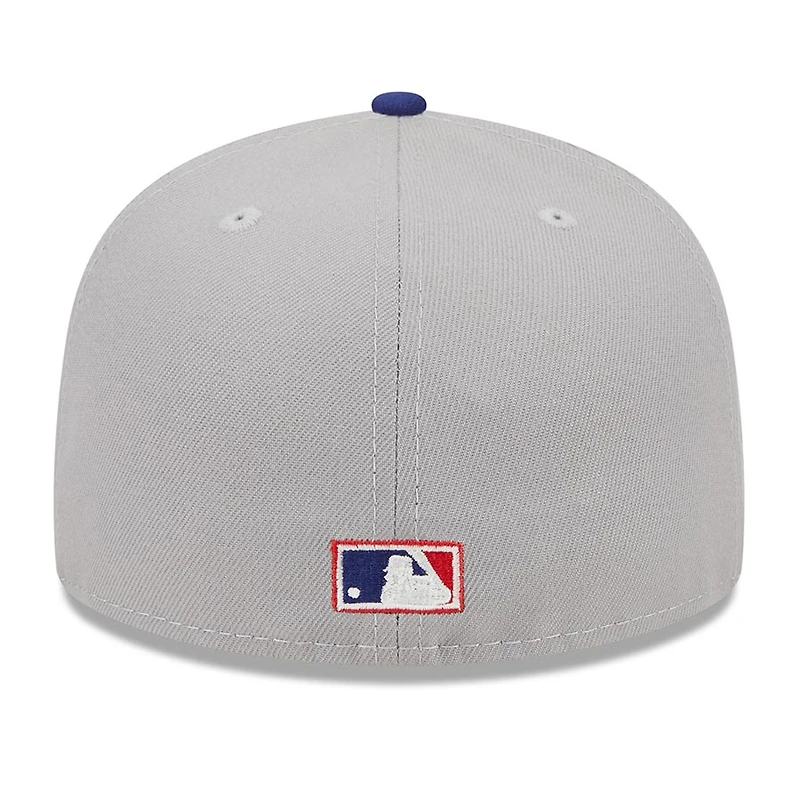 Los Angeles Dodgers Gray Two Tone Retro Script Green UV 59FIFTY Fitted Hat