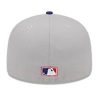 Los Angeles Dodgers Gray Two Tone Retro Script Green UV 59FIFTY Fitted Hat