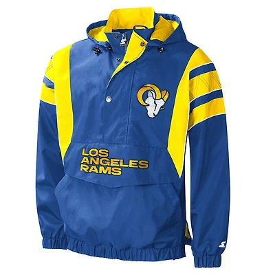 Los Angeles Rams Royal Starter Half Zip Pullover Jacket With Hood