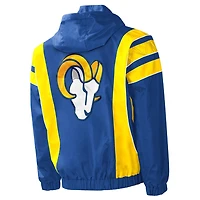 Los Angeles Rams Royal Starter Half Zip Pullover Jacket With Hood