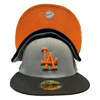Los Angeles Dodgers Gray Two Tone 40th Anniversary Patch Orange UV New Era 59FIFTY Fitted Hat