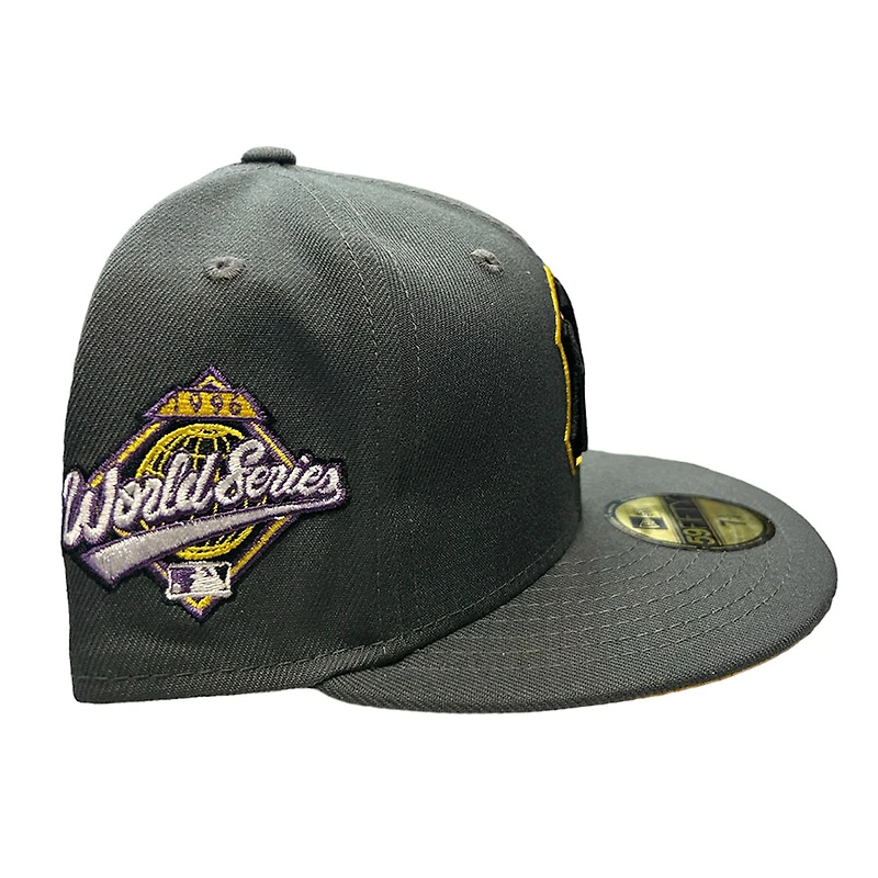 New York Yankees Dark Gray 1996 World Series Patch Yellow UV Era 59FIFTY Fitted Hat