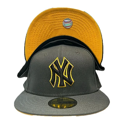 New York Yankees Dark Gray 1996 World Series Patch Yellow UV Era 59FIFTY Fitted Hat