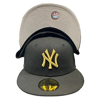New York Yankees Black 1996 World Series Patch Gray UV Era 59FIFTY Fitted Hat