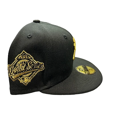 New York Yankees Black 1996 World Series Patch Gray UV Era 59FIFTY Fitted Hat