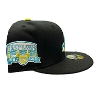 Atlanta Braves Black Turner Field Patch Blue UV New Era 59FIFTY Fitted Hat