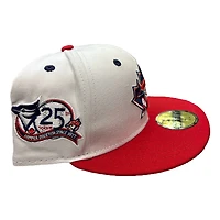 Toronto Blue Jays Chrome Two Tone 25th Anniversary Patch Black UV New Era 59FIFTY Fitted Hat