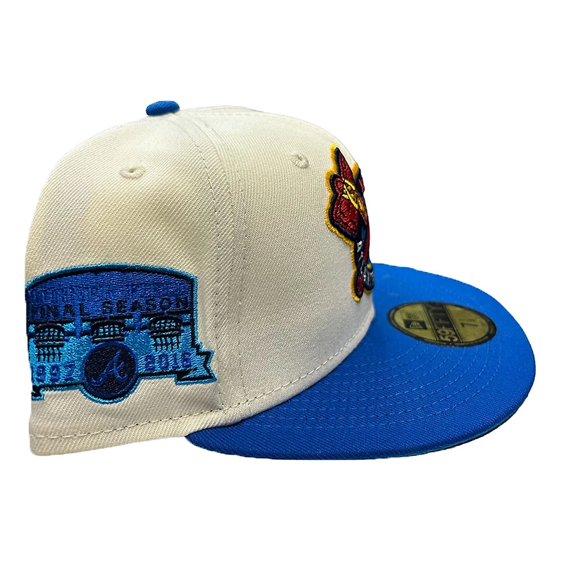 Atlanta Braves Two Tone Final Season Patch Blue UV New Era 59FIFTY Fitted Hat