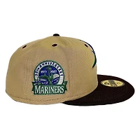 Seattle Mariners Vegas Gold Two Tone 30th Anniversary Patch Gray UV New Era 59FIFTY Fitted Hat