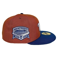 Minnesota Twins Rust Orange Two Tone Metrodome Side Patch Gray UV Era 59FIFTY Fitted Hat