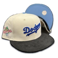 Los Angeles Dodgers Chrome Script Cord Bill 1988 WS Patch Icy Blue UV 59FIFTY Fitted Hat
