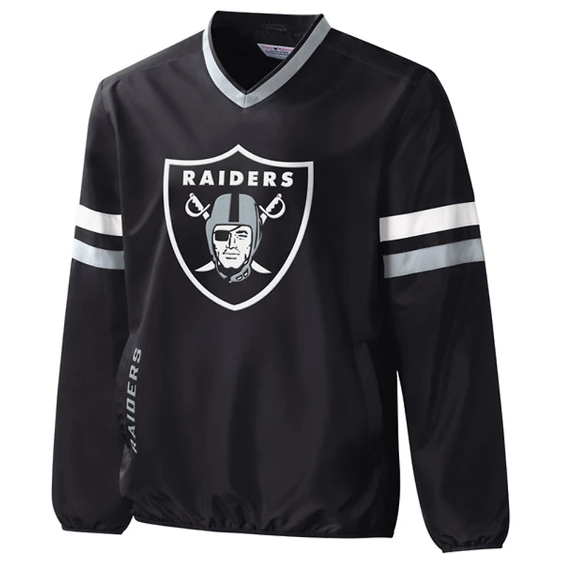 Las Vegas Raiders GIII Batter's Box V-Neck Windbreaker Jacket