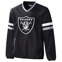 Las Vegas Raiders GIII Batter's Box V-Neck Windbreaker Jacket