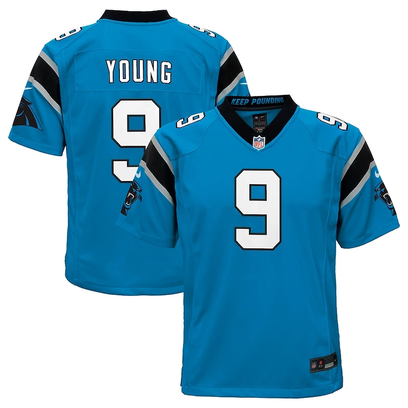 Youth Carolina Panthers Bryce Young Blue Nike Game Jersey