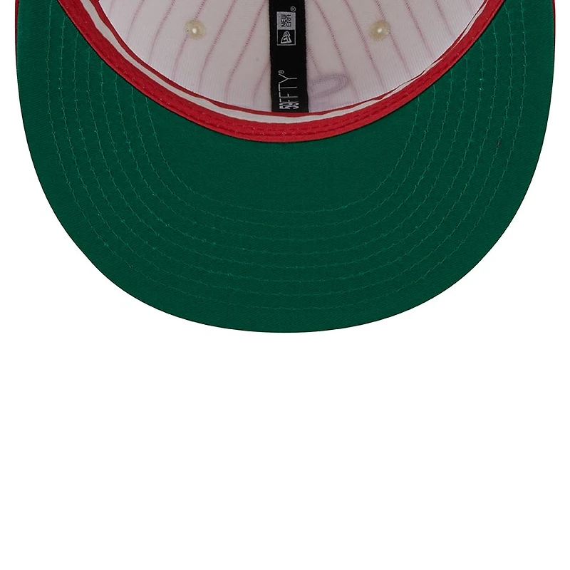 Chicago White Sox Chrome Pinstripe Retro Script Green UV 59FIFTY Fitted Hat