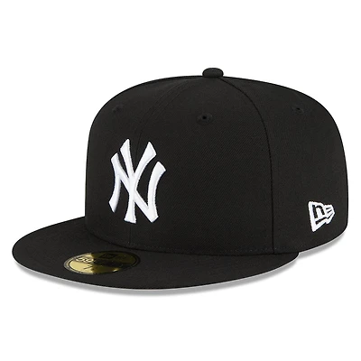 New York Yankees Black and White Basic Era 59FIFTY Fitted Hat