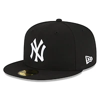 New York Yankees Black and White Basic Era 59FIFTY Fitted Hat