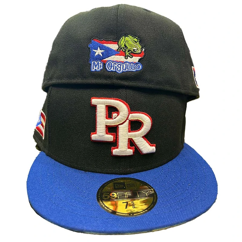 Puerto Rico Black Royal Two Tone Gray UV New Era 59FIFTY Fitted Hat