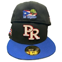 Puerto Rico Black Royal Two Tone Gray UV New Era 59FIFTY Fitted Hat