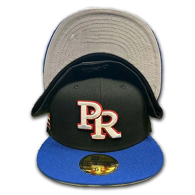 Puerto Rico Black Royal Two Tone Gray UV New Era 59FIFTY Fitted Hat