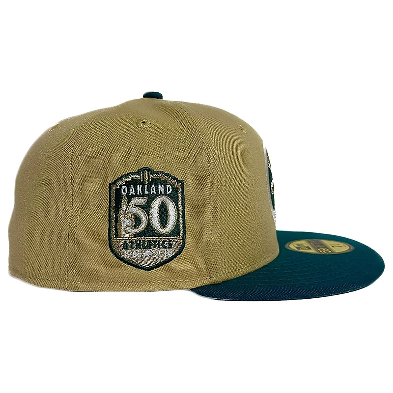 Oakland Athletics Two Tone 50 Years Patch Gray UV New Era 59FIFTY Fitted Hat
