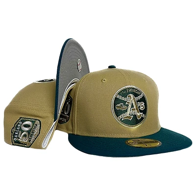 Oakland Athletics Two Tone 50 Years Patch Gray UV New Era 59FIFTY Fitted Hat