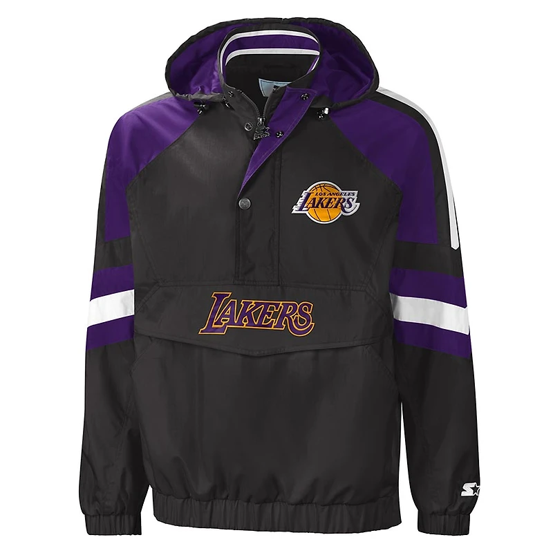 Los Angeles Lakers Black Purple Starter Half Zip Up Jacket