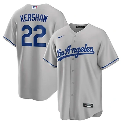 Los Angeles Dodgers Clayton Kershaw Gray Road Nike Jersey