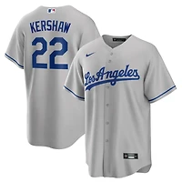 Los Angeles Dodgers Clayton Kershaw Gray Road Nike Jersey