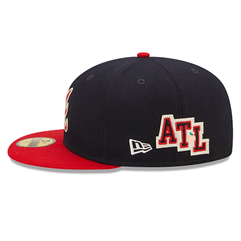 Atlanta Braves Letterman Collection Gray UV 59FIFTY Fitted Hat
