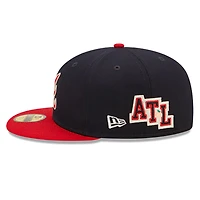 Atlanta Braves Letterman Collection Gray UV 59FIFTY Fitted Hat