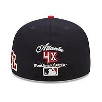 Atlanta Braves Letterman Collection Gray UV 59FIFTY Fitted Hat